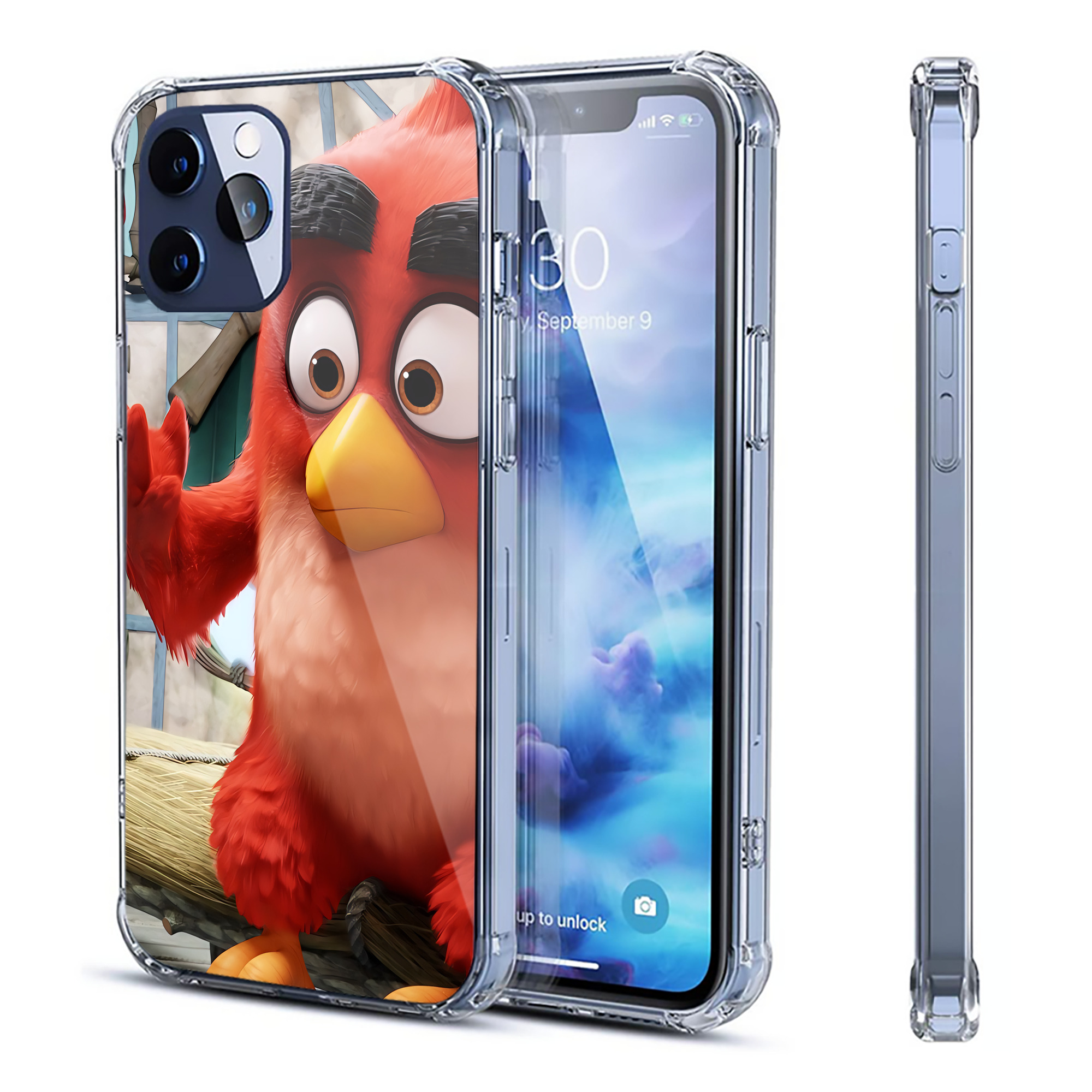 （画像用） Angry Birds アングリーバード 【iPhone 12シリーズ対応】透明スマホケース（クリアソフトケース）
